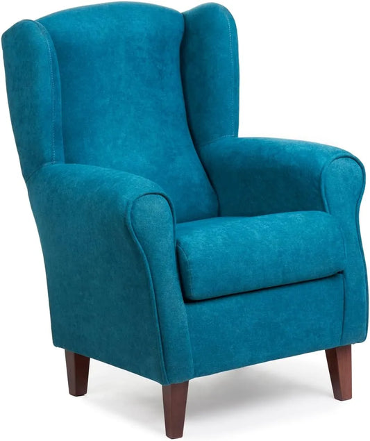 Fauteuil Ergonomique à Accoudoirs Roma en Tissu Résistant aux Taches pour Salon