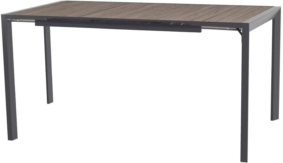 Table de Jardin Extensible en Aluminium pour 8 Personnes - Hespéride Evasion Gris