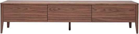 Buffet TV en Noyer Foncé avec 3 Tiroirs - 180 cm - Miliboo BENJA