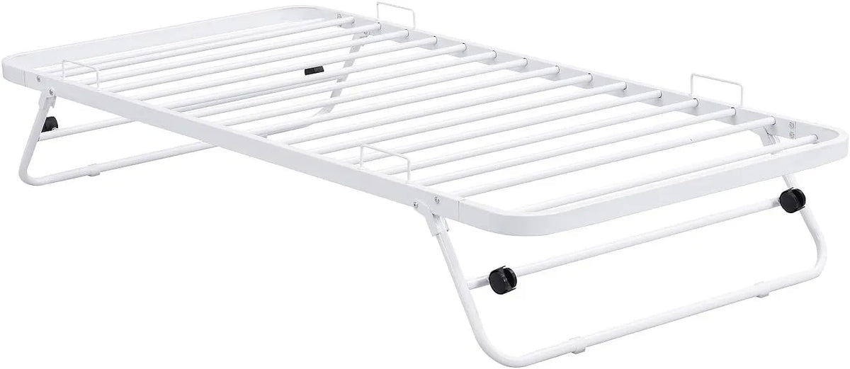 Lit d'appoint pliant en métal blanc 90x190 cm pour enfant - Adonis II