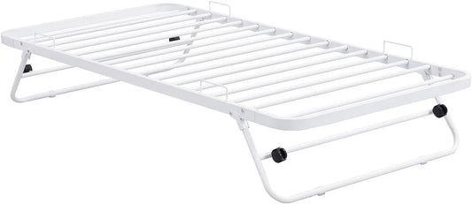 Lit d'appoint pliant en métal blanc 90x190 cm pour enfant - Adonis II