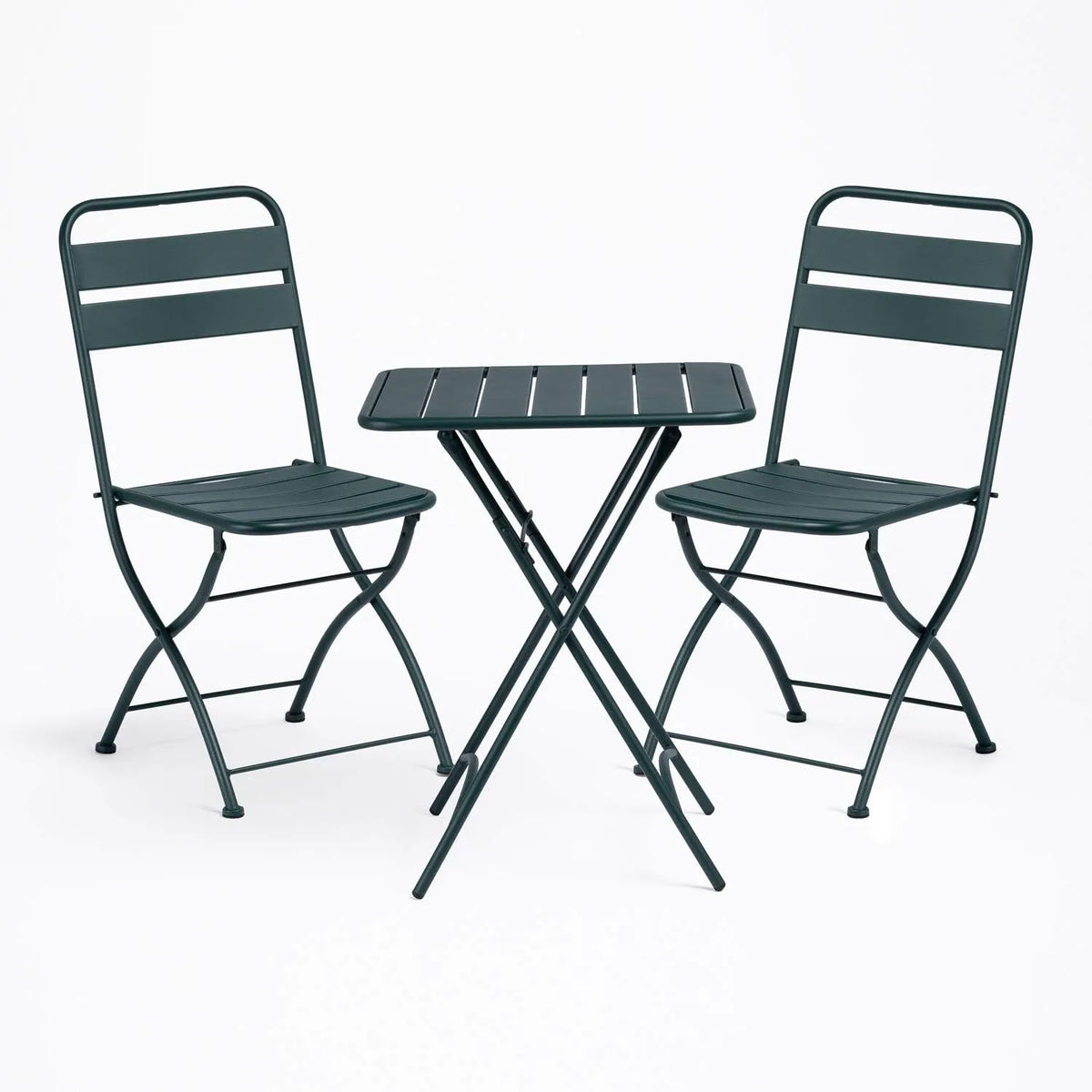 Ensemble Table 60x60 cm et 2 Chaises Pliantes Janti - Confort et Praticité