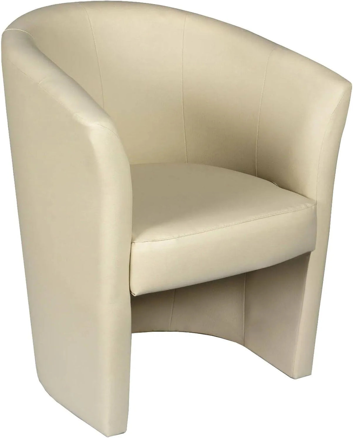 Fauteuil de Salon Abrera Beige en Similicuir avec Accoudoirs, 64x63x76 cm
