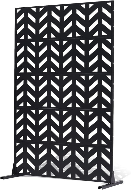 Écran de Confidentialité Métallique Autoportant 120x183 cm pour Jardin et Balcon