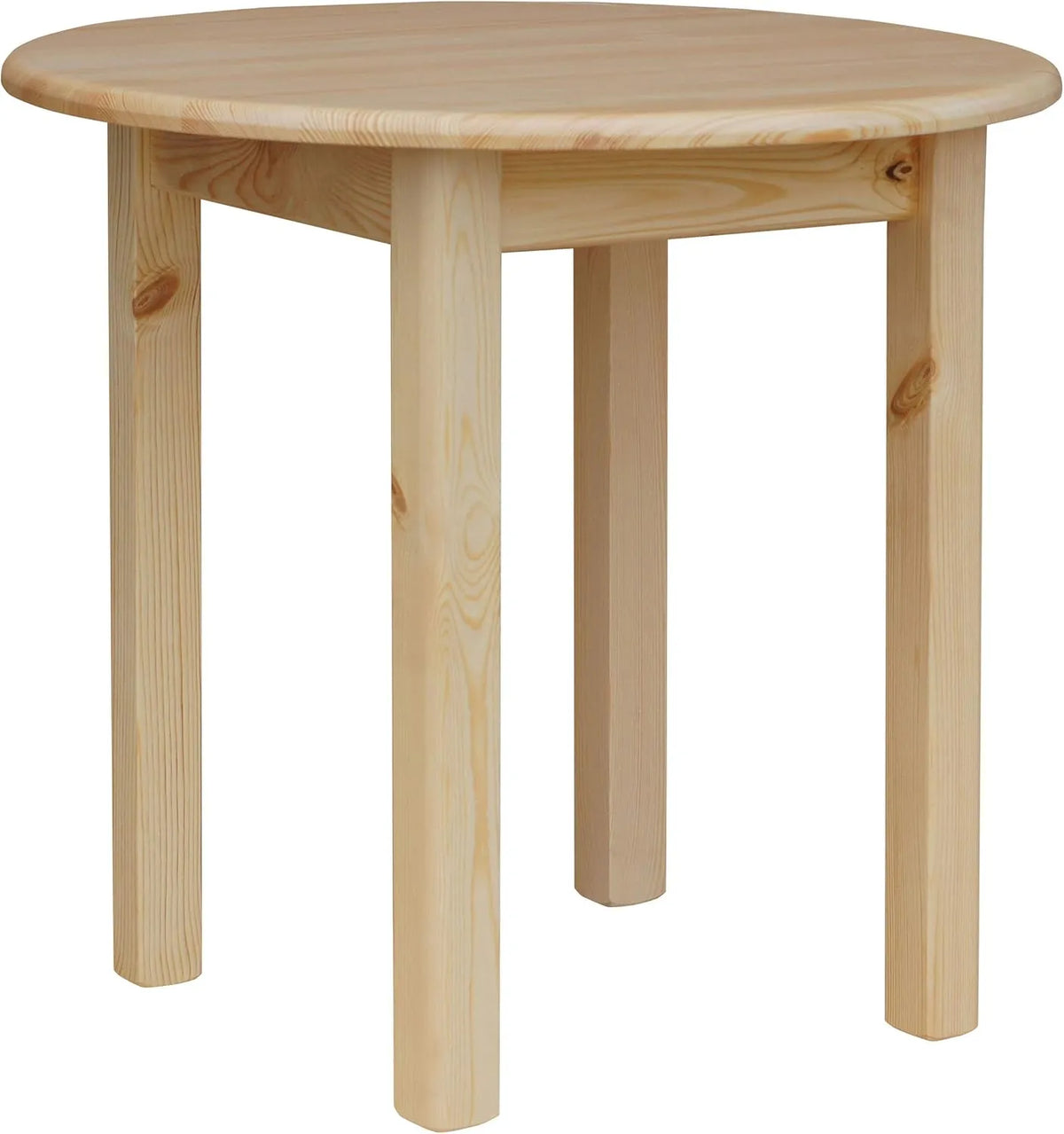 Table ronde en pin massif laqué 90 cm - Design moderne