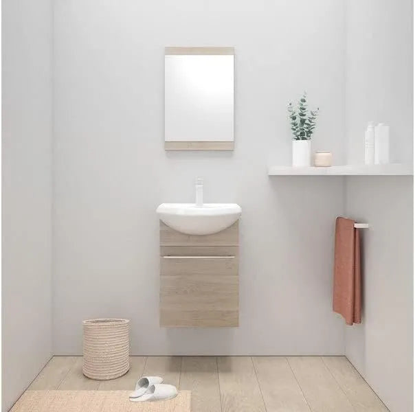 Meuble Salle de Bain Aroa avec Vasque, Im. Bouleau, 42x60x25 cm