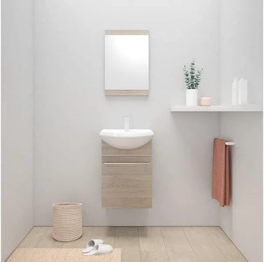 Meuble Salle de Bain Aroa avec Vasque, Im. Bouleau, 42x60x25 cm