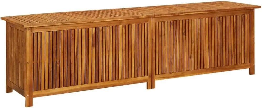 Coffre de Rangement Extérieur 200x50x58 cm en Bois d'Acacia