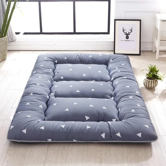 Matelas Futon Japonais Pliant, Tatami Épais avec Surfaces Antidérapantes, Lit de Sol Confortable pour Chambre ou Dortoir, 90x200cm
