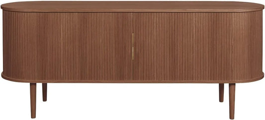 Buffet Vintage en Noyer Foncé avec 2 Portes Coulissantes - L160 cm