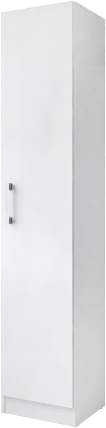 Armoire de Rangement Blanche avec Porte Unique, 35x32x170 cm