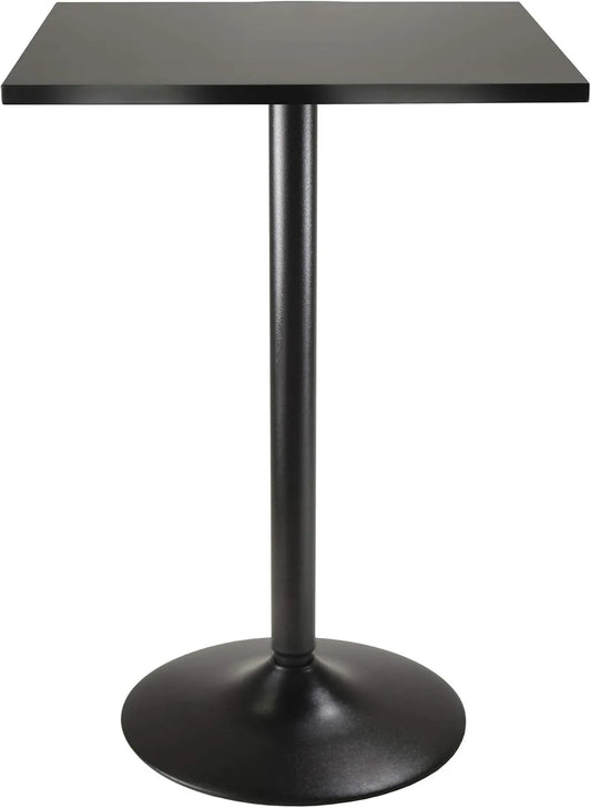 Table à manger élégante en MDF et métal noir