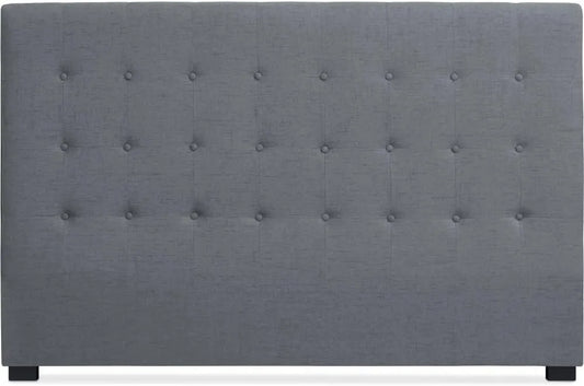 Menzzo Tête de Lit Luxor 180 cm en Tissu Gris Élégant