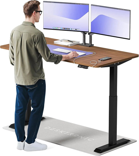 Bureau Électrique Réglable 160x80cm avec Moteurs Doubles - Contrôle Tactile et USB