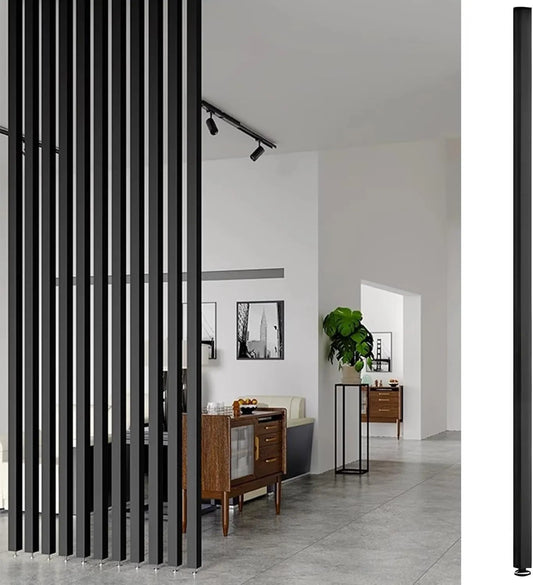 Pare-vent en bois massif, panneau de séparation facile à installer, 130 cm, noir