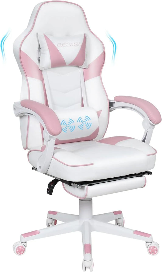 Fauteuil Gaming Ergonomique YU YUSING avec Ajustement en Hauteur et Repose-Pieds