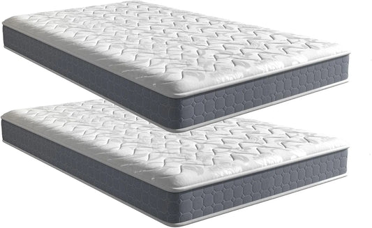 Lot de 2 Matelas 90x190 cm, Mémoire de Forme Ergonomique, Luxe et Confort pour Adultes et Enfants