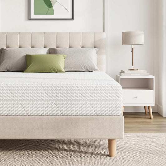Novilla Matelas 140x200 cm en Mousse à Mémoire et Ressorts - Confort Respirant, Housse Lavable - Soutien Ferme, Accueil Moelleux