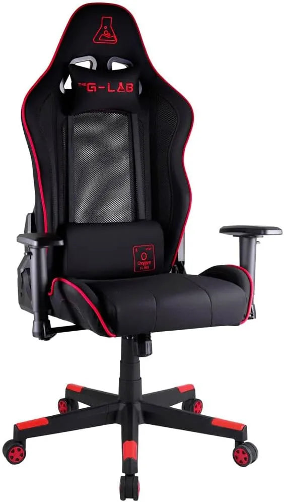 Chaise Gaming Ergonomique G-Lab K Seat Oxygen XL, 3D Rouge avec Dossier Inclinable 150°