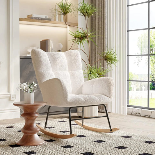 Chaise de Relaxation Moderne avec Accoudoirs en Tissu Doux