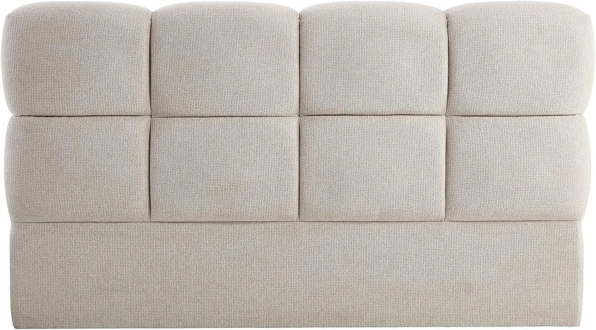 Tête de lit 140 cm en tissu texturé beige - DAMADO par Pascal Morabito