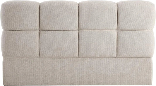 Tête de lit 140 cm en tissu texturé beige - DAMADO par Pascal Morabito