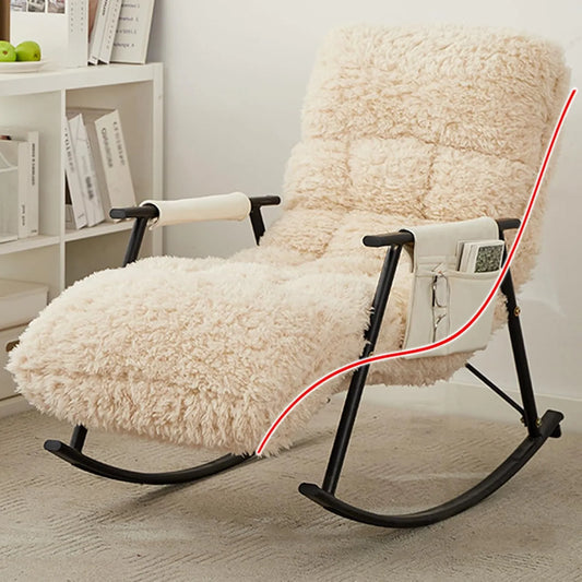 Fauteuil à Bascule Enfant Confort avec Appui-tête Réglable, Charge 200kg