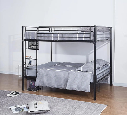 Lit superposé en métal noir Victoria pour 4 personnes 140x190 cm