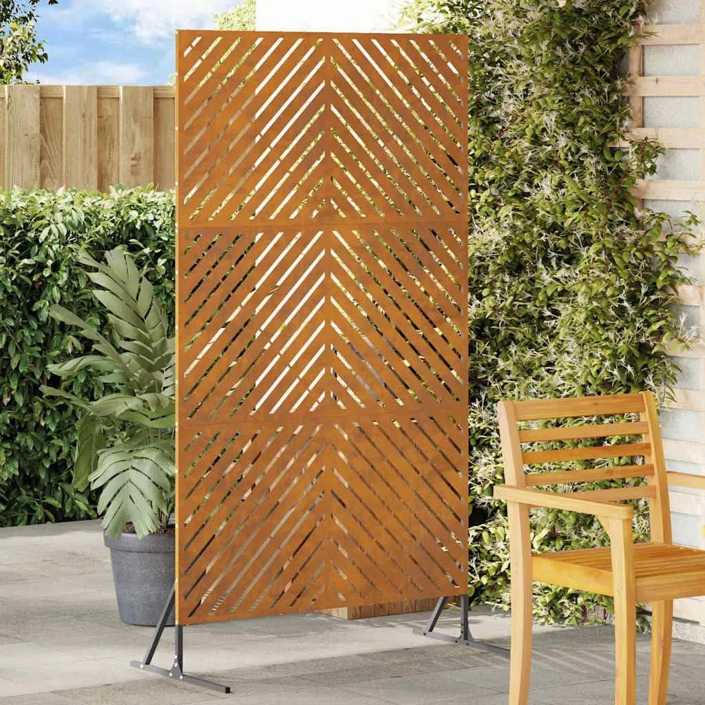 Écran de confidentialité jardin gris acier 180x100x50 cm - Panneau en métal moderne