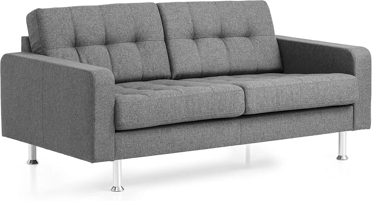 Canapé 2 Places Traumnacht en Tissu avec Pieds Métalliques, Conçu selon Normes Allemandes
