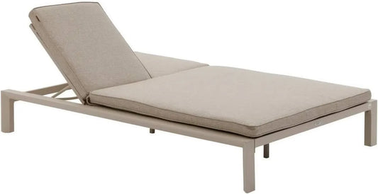 Chaise Longue Double Inclinable pour Jardin - 2 Places - 5 Positions - Résistante à la Rouille - Confort Luxe
