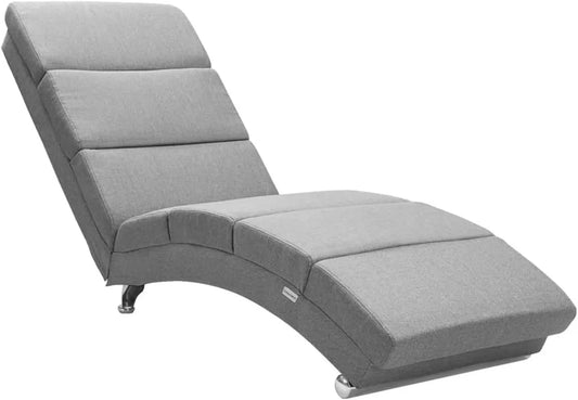 Chaise Longue Relaxation Intérieure Design Gris - Casaria London