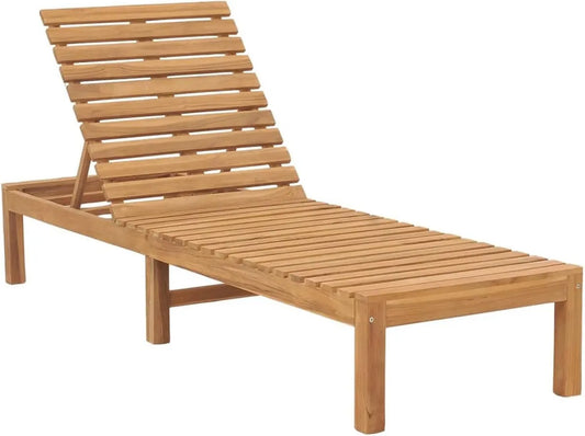 Transat en Teck Massif pour Jardin - Chaise Longue Extérieure