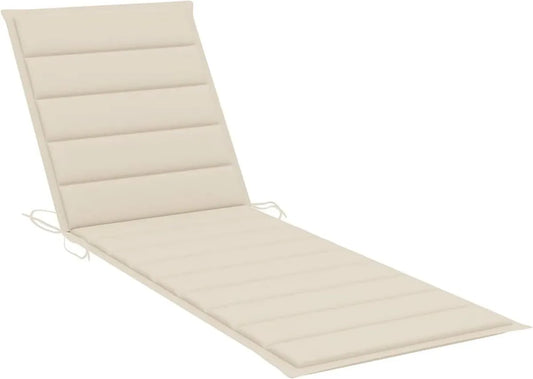 Chaise Longue Réglable en Bois d'Acacia avec Coussin pour Extérieur