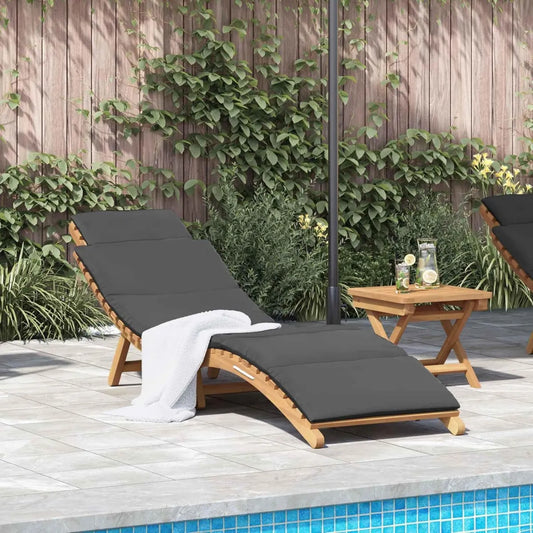 Chaise Longue de Jardin en Teck Massif 198 cm x 55 cm x 58,5 cm, Marron
