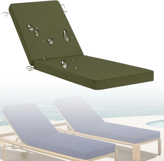 Coussin ergonomique pour chaise longue de jardin, 193 x 56 x 5 cm, idéal pour terrasse et balcon