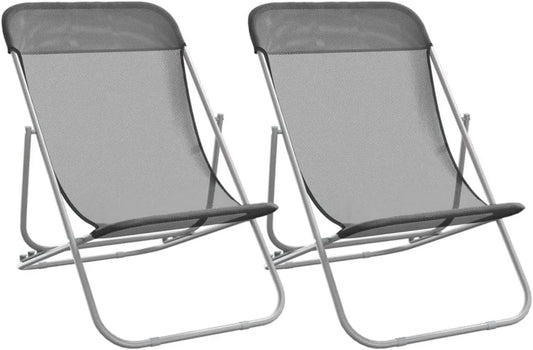Chaises de Plage Pliantes en Textilène, Confort Extérieur 3 Positions