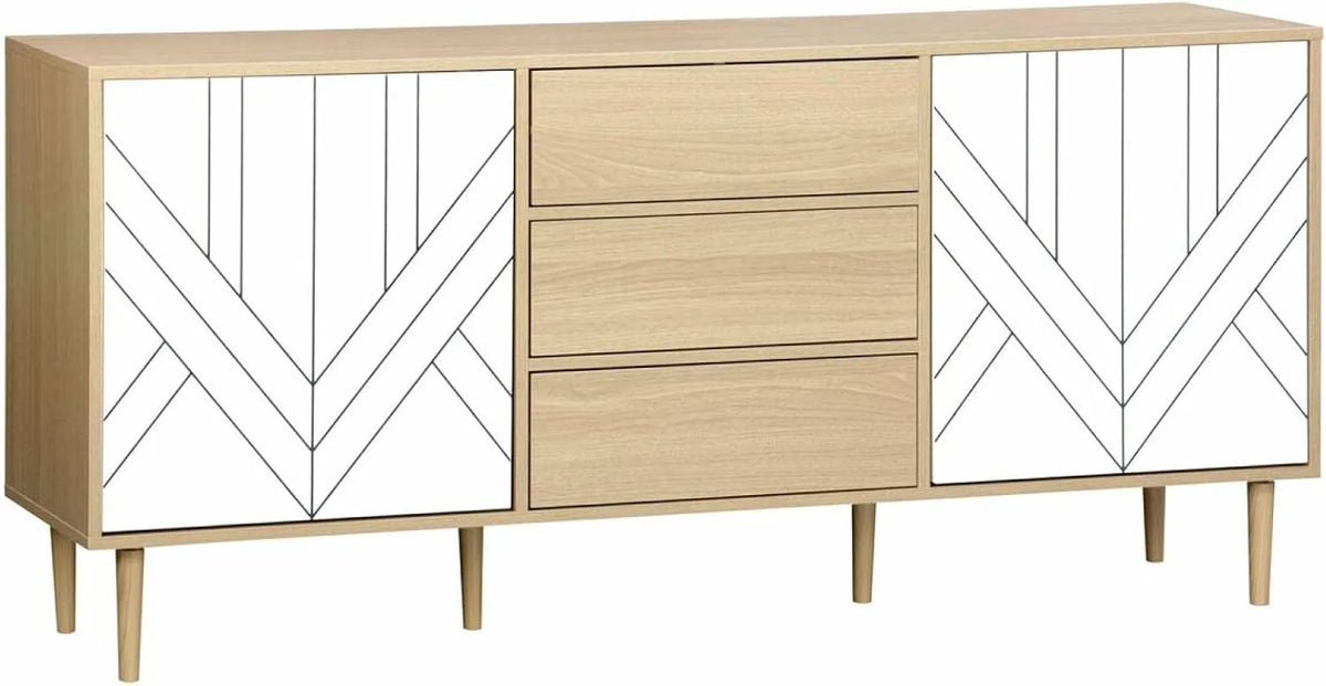 Alice's Home – en bois, avec rangement, avec tiroirs, 2 Niveau ×, 2 Portes, 3 tiroirs, 74cm