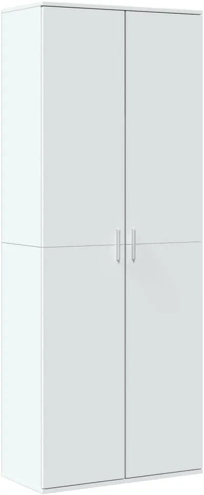 Buffet et meuble de rangement haut blanc 70x35x180 cm bois d ingénierie — en bois, 70 × 35 × 180 cm