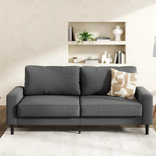 Canapé — 3 Places, 195 × 88 × 83 cm, gris