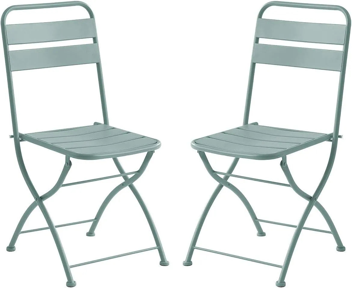 Chaises de jardin: MIRMANDE, en métal, Lot de 2, vert