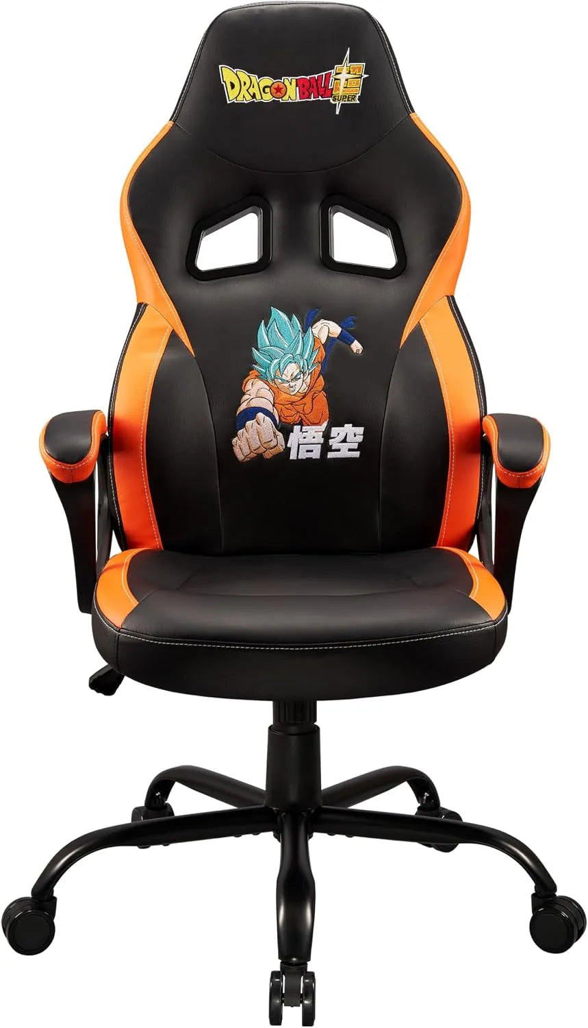 Fauteuil et chaise rembourrée à bascule: rembourrage en mousse, avec accoudoirs, pour gaming, réglable, noir