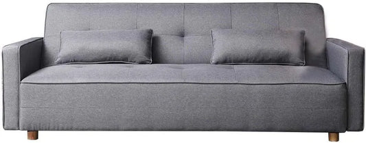 Canapé: revêtement en tissu, convertible, avec accoudoirs, avec dossier, 3 Places, 213 cm, gris