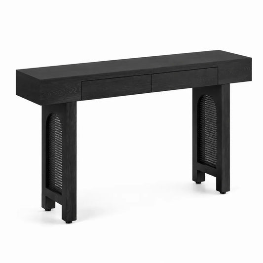 Console en bois noir avec rangement